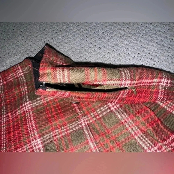 Gap Plaid Wool Micro Mini Pleated Red Brown Academia School Girl Skirt Y2K SZ 1 - Picture 9 of 9